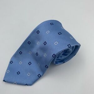 Brooks Brothers Blue Silk Tie with Square Pattern